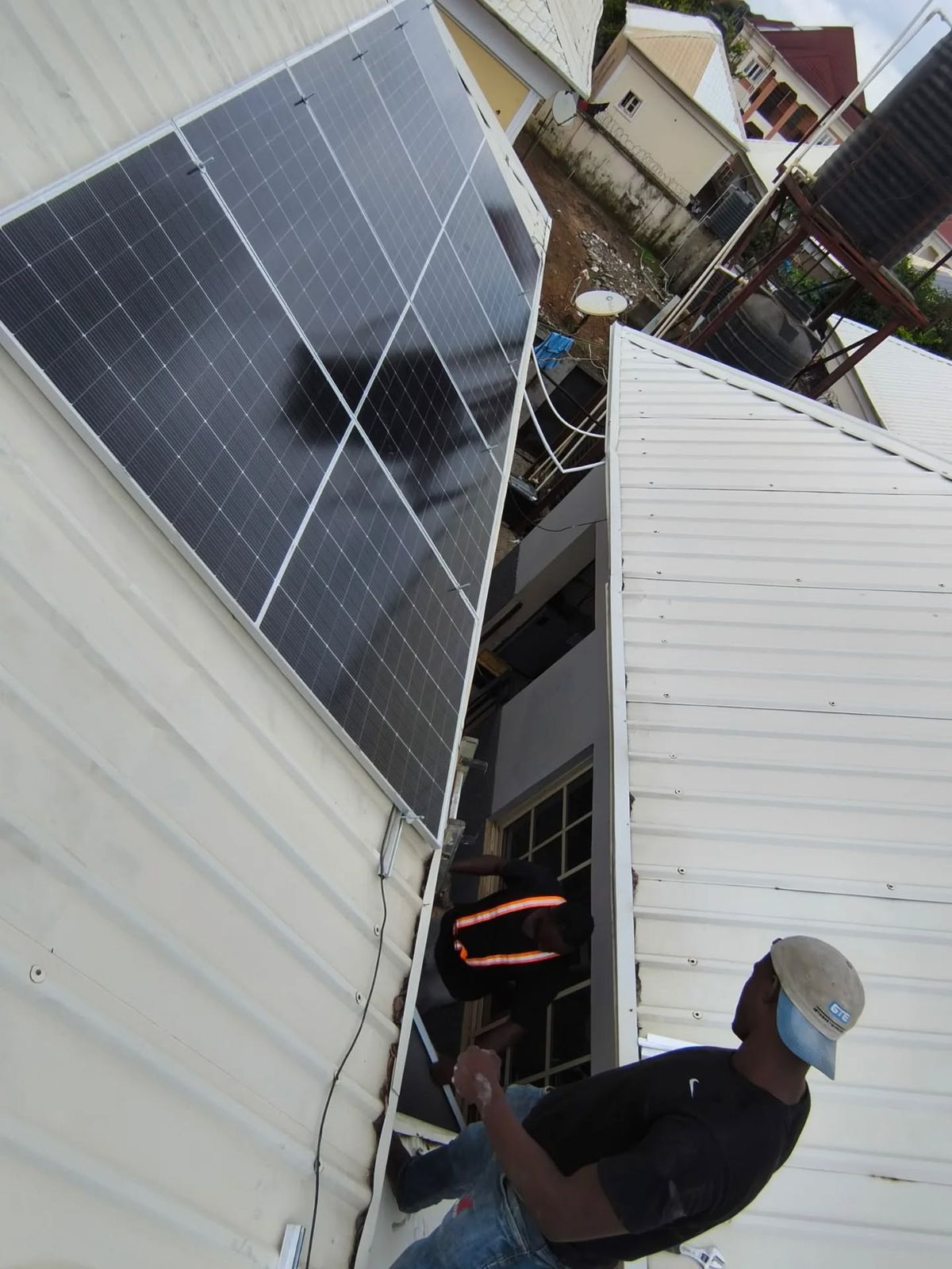 Sawa Repairs team installing solar water heater Nairobi Kenya